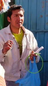 Potosi Bolivia Bolivien dynamite on a market Dynamit kaufen Markt