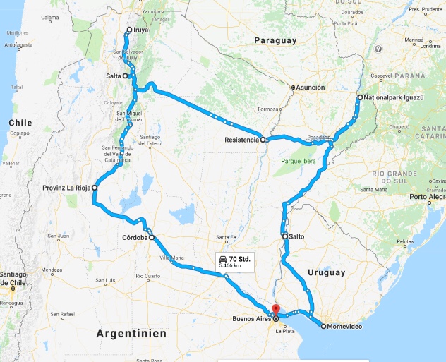 Argentina and Uruguay Travel Tips - Our Route