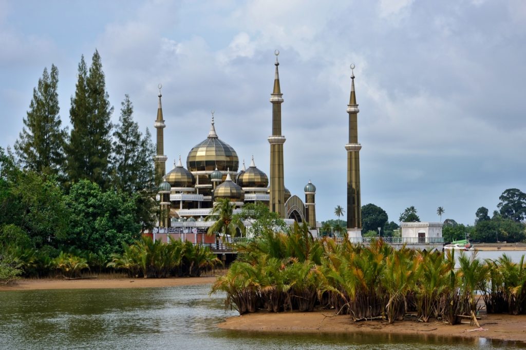 Shiny mosque Kuala Terengganu Malaysia - Malaysia Travel Tips