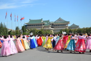 Mass dance Pyongyang DPRK North Korea