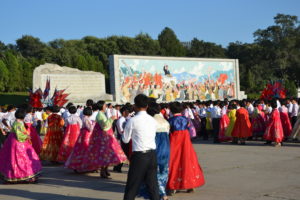 Mass dance Pyongyang DPRK North Korea