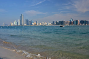 Heritage Village Breakwater Island United Arab Emirates vereinigte Arabische Emirate skyline Abu Dhabi
